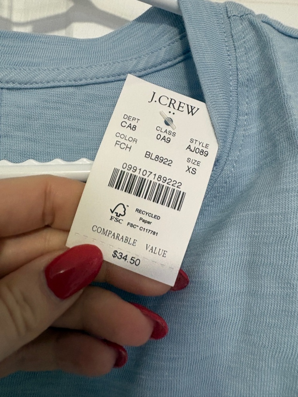J. Crew 100% cotton girlfriend tee - Picture 6 of 7